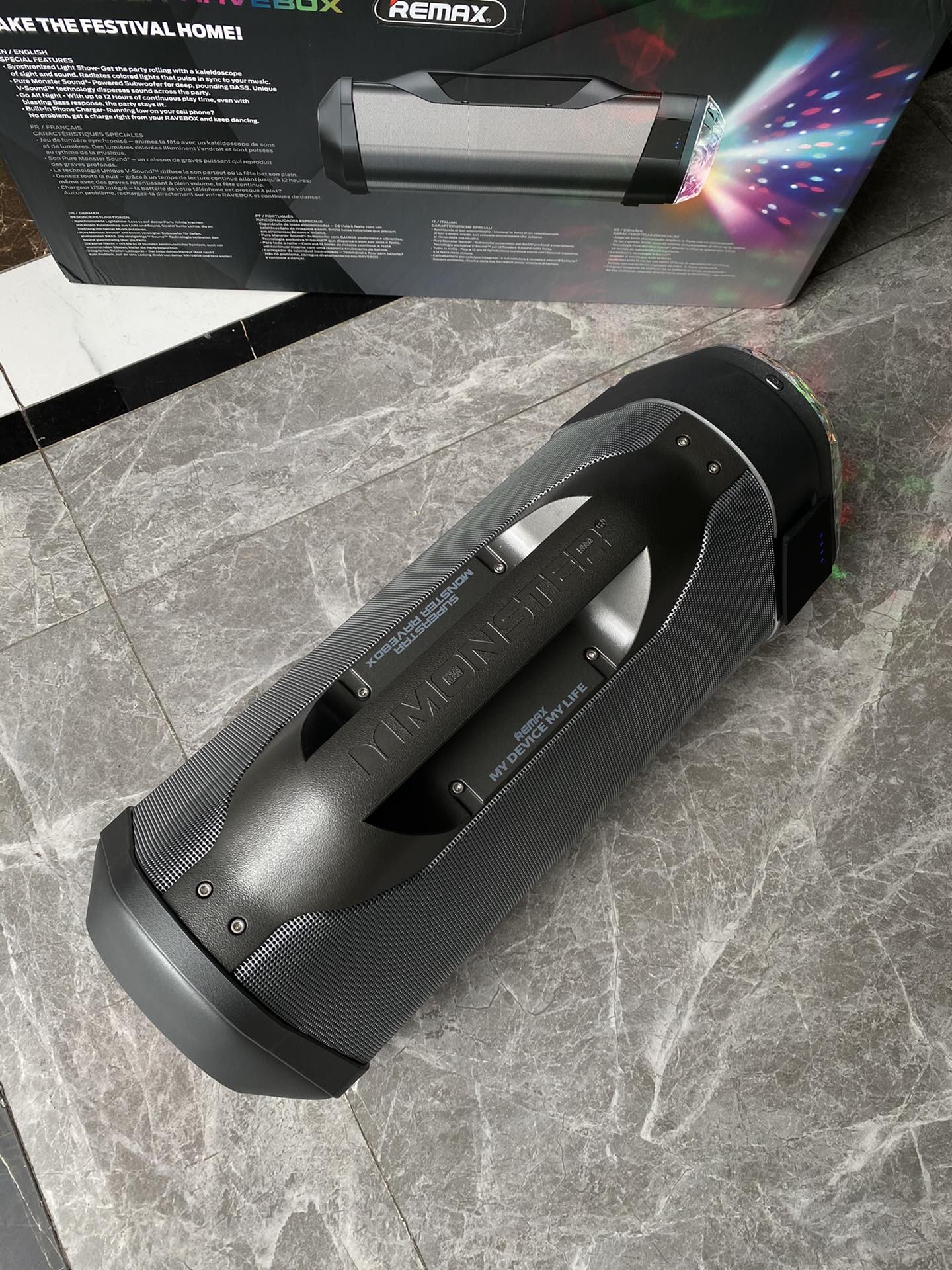Monster Ravebox Portable Party Speaker NFC Black