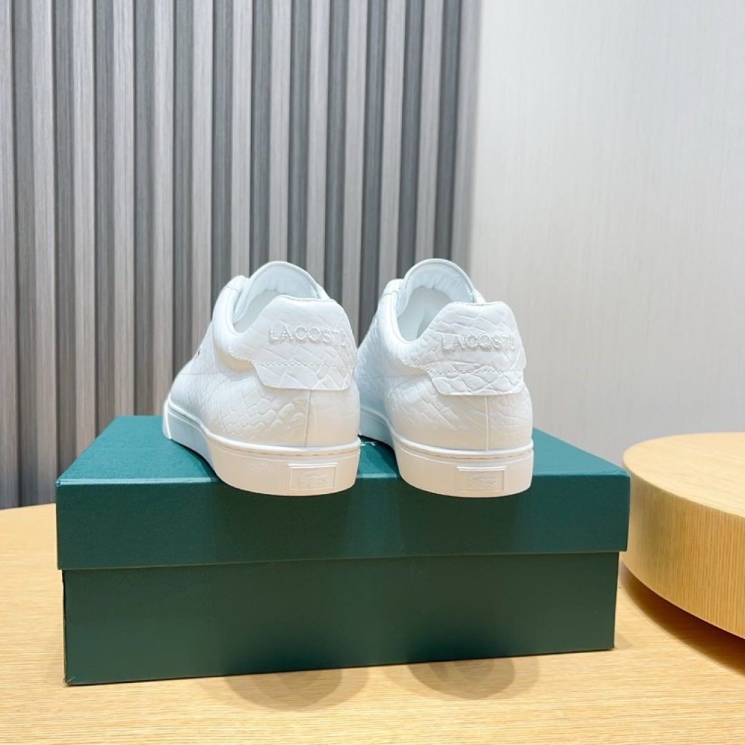Lacoste Croc-Embossed Sneakers White