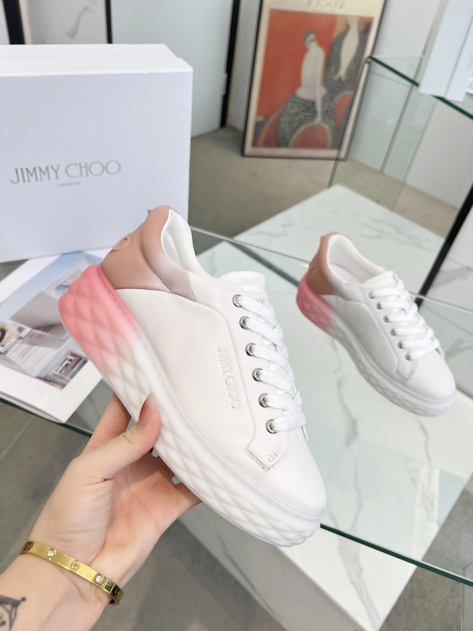 Jimmy Choo Diamond Sneakers Pink