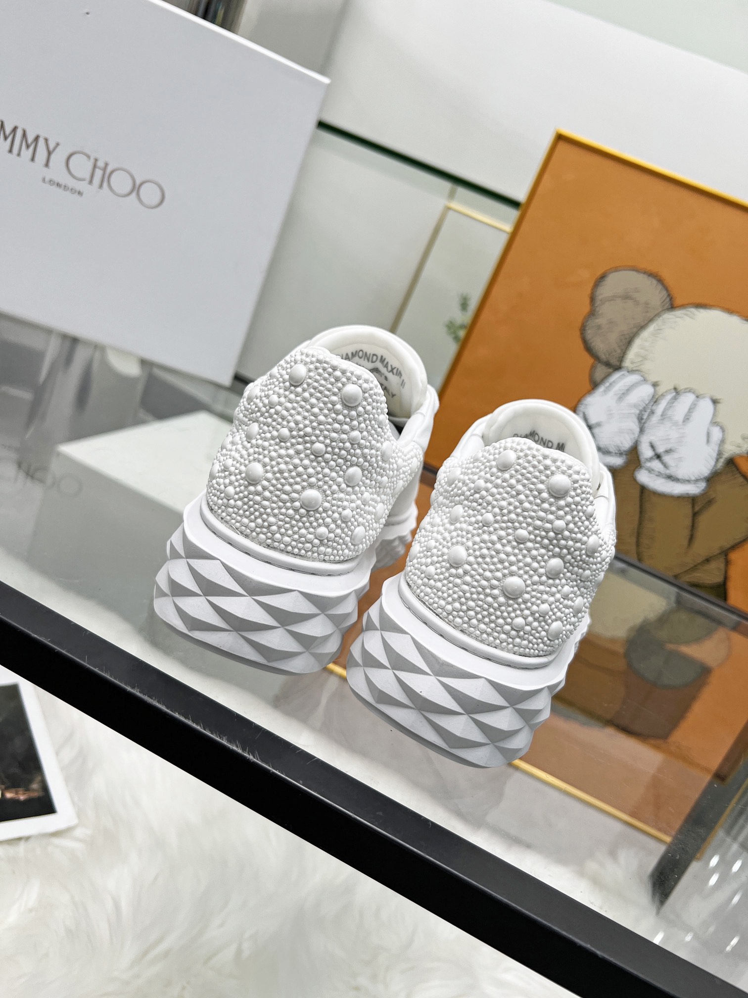 Jimmy Choo Diamond Pearl Sneakers White
