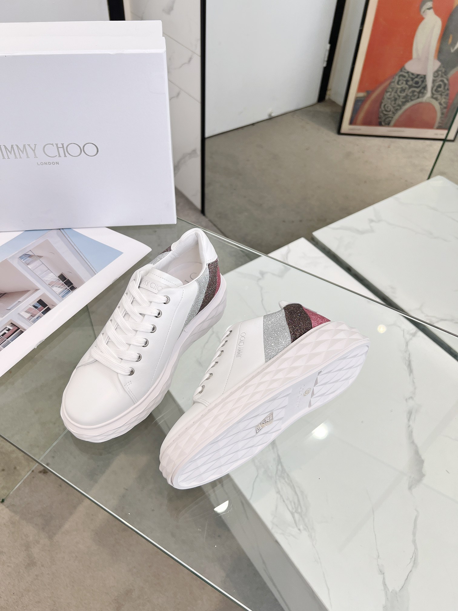 Jimmy Choo Diamond Sneakers Multicolor
