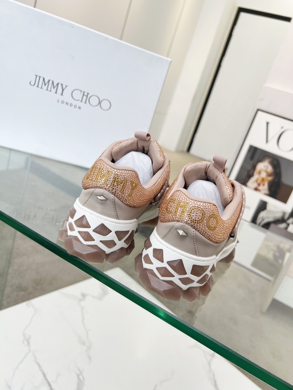 Jimmy Choo Diamond X II Dad Sneakers Pink