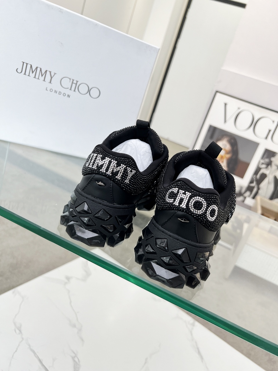 Jimmy Choo Diamond X II M Dad Sneakers Black