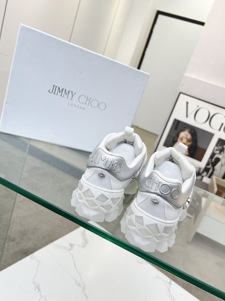 Jimmy Choo Diamond X II Dad Sneakers White