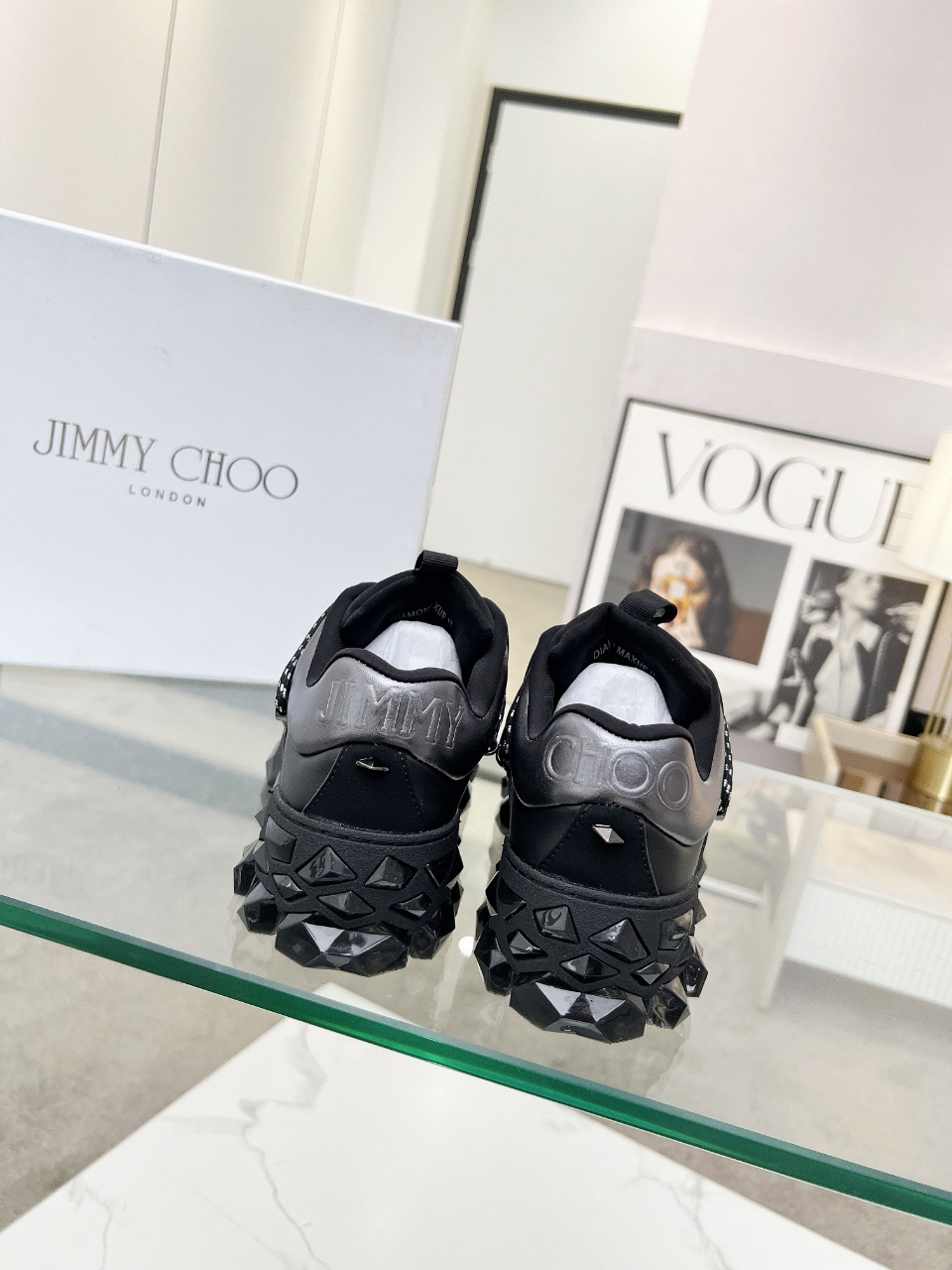 Jimmy Choo Diamond X II M Dad Sneakers Black