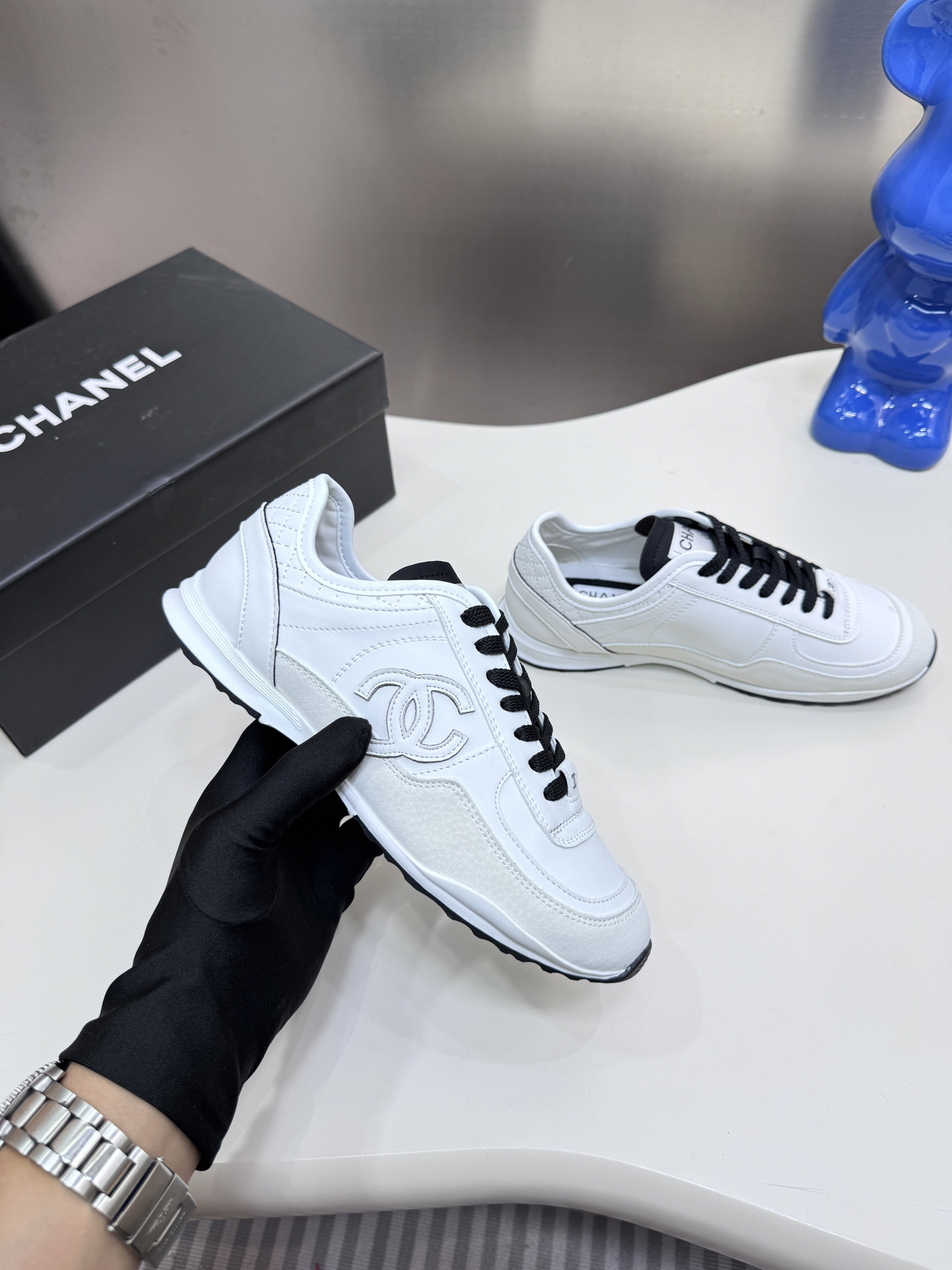 Chanel Platform Panda Sneakers White/Black