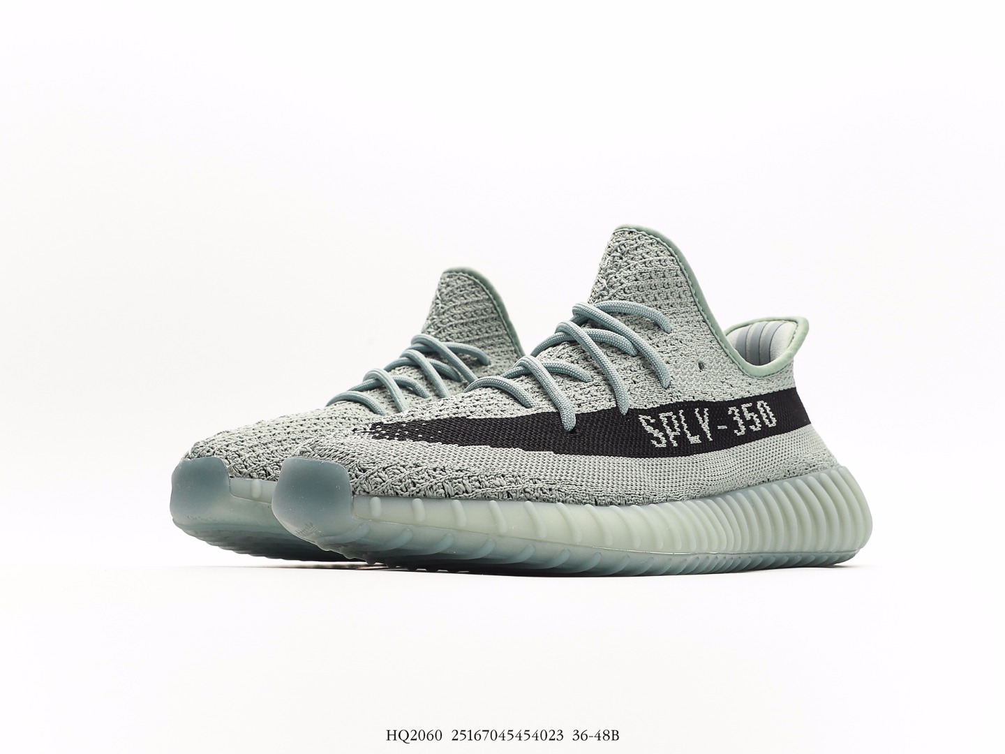 Adidas Yeezy Boost 350 V1 Knit Sneakers Mint Grey