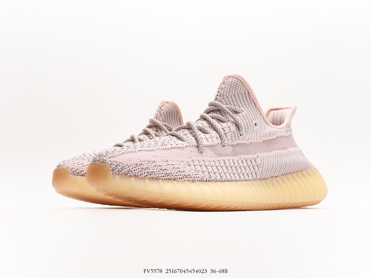 Adidas Yeezy Boost 350 V2 Synth Sneakers Pink Grey