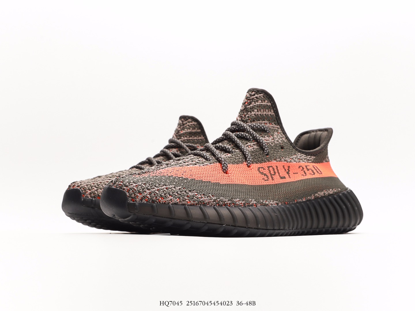 Adidas Yeezy Boost 350 V2 Knit Sneakers Olive/Orange