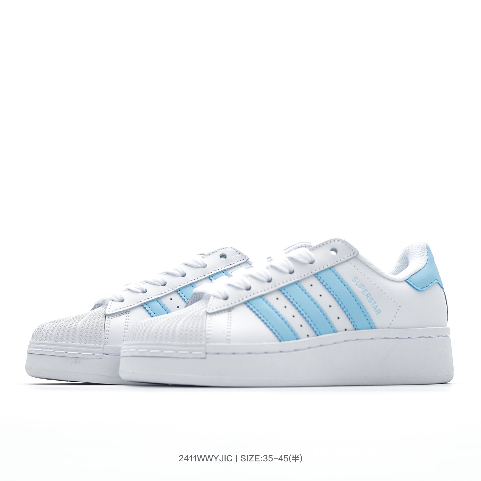 Adidas Superstar XLG Platform Sneakers White/Light Blue