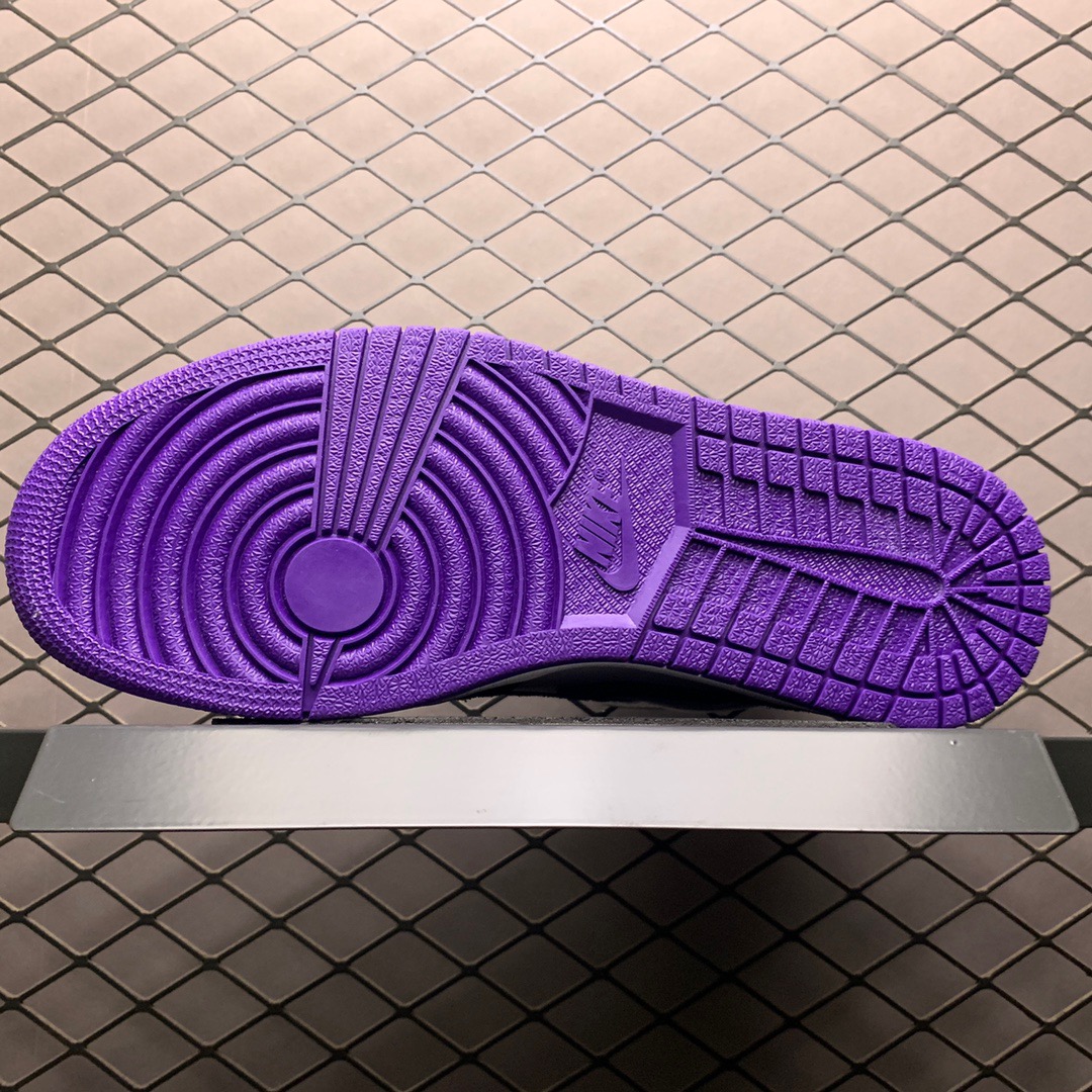 Jordan 1 Mid Purple Suede Sneakers Purple