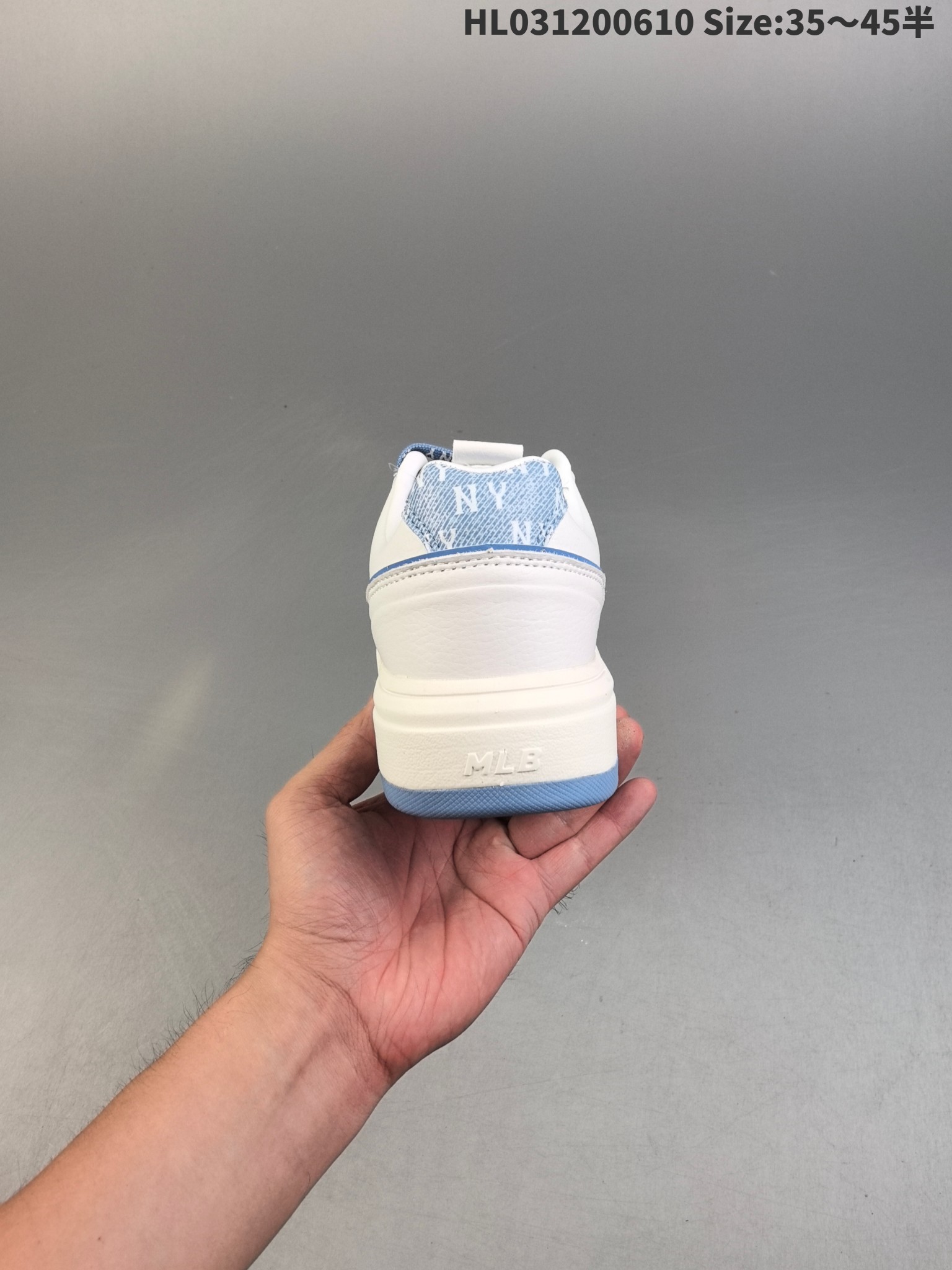 MLB Chunky Liner Denim Sneakers White/Blue