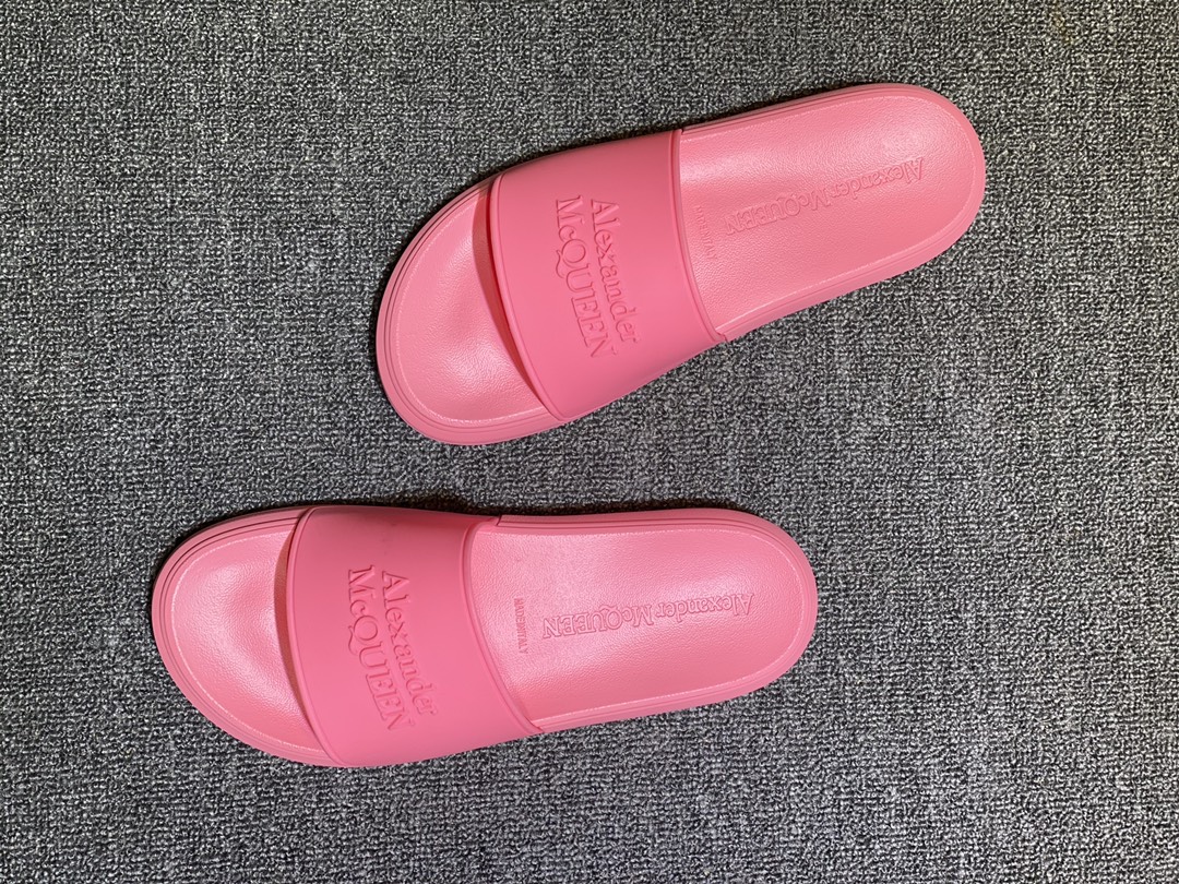 Alexander McQueen Logo Slides Pink