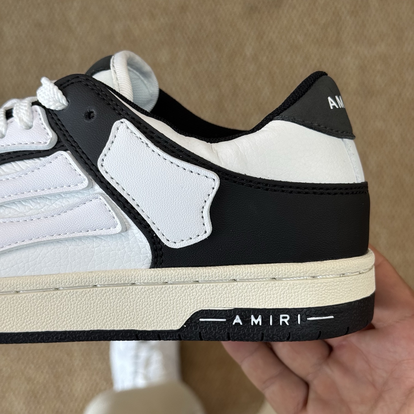 AMIRI Skel Top Low Bone Sneakers Black/White