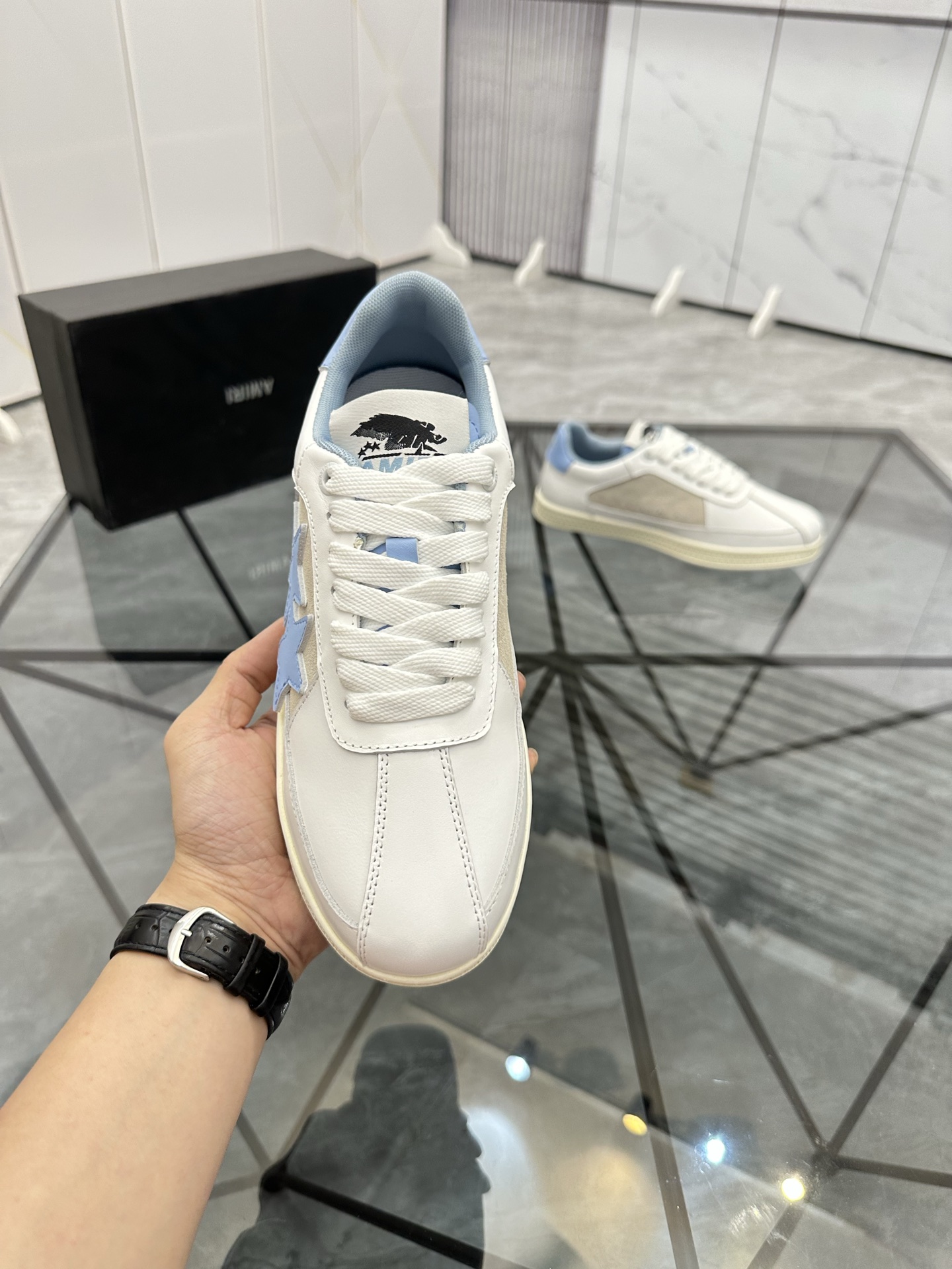 Amiri Star Low-Top Sneakers White/Blue