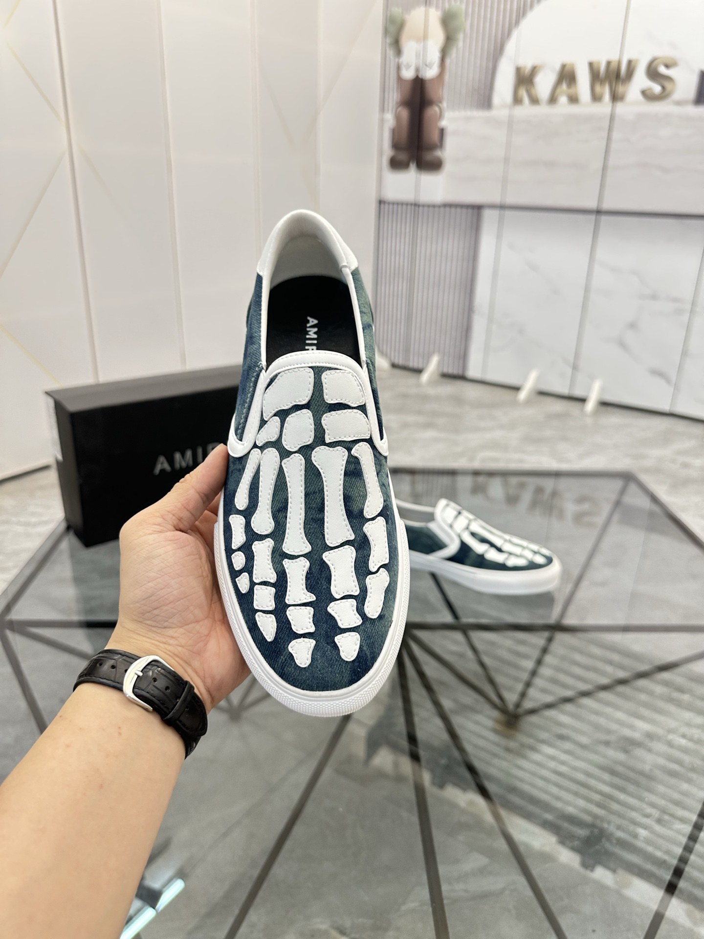 Amiri Skeleton Slip-On Sneaker Green