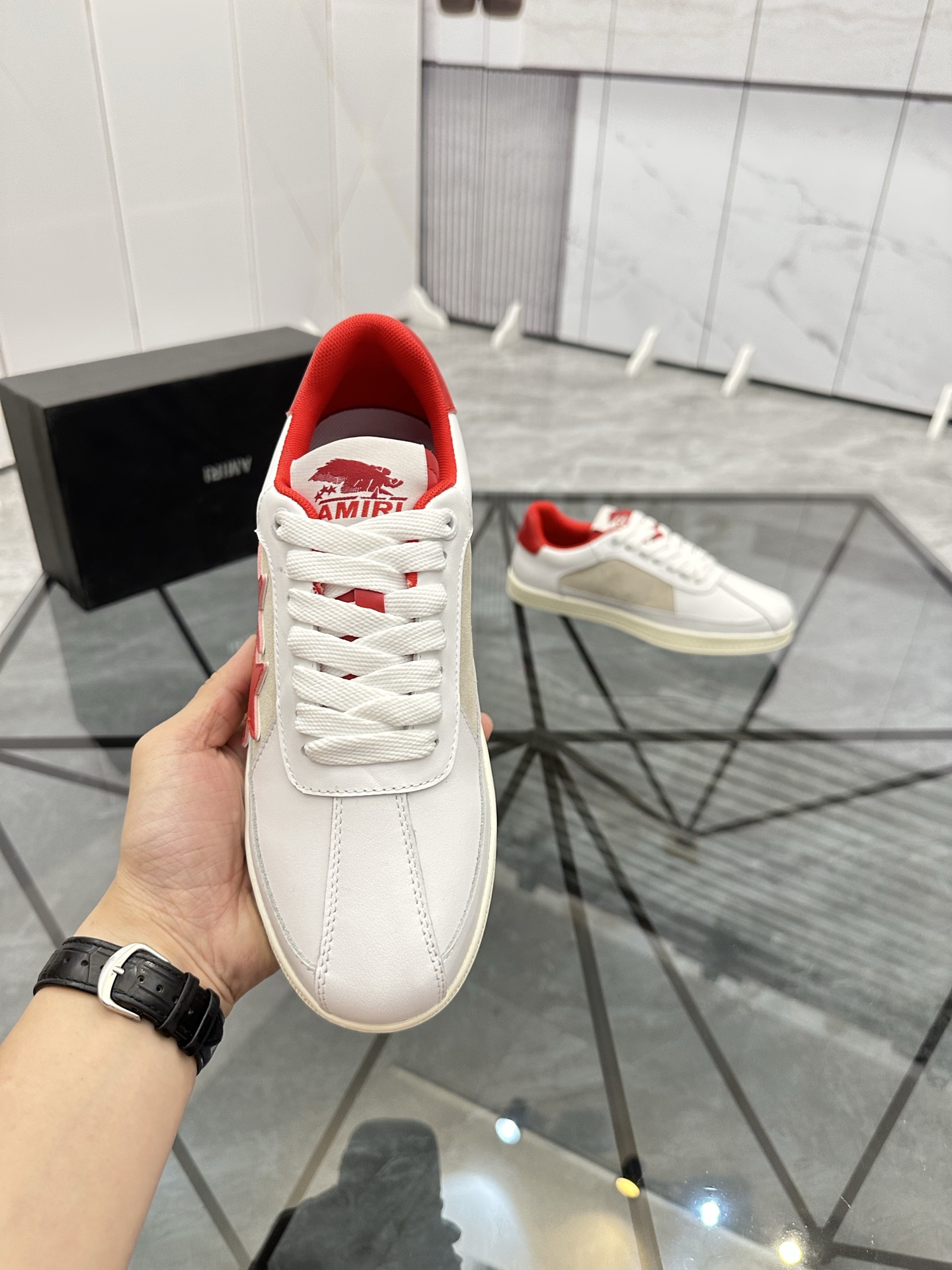 AMIRI Star Low-Top Sneakers White/Red