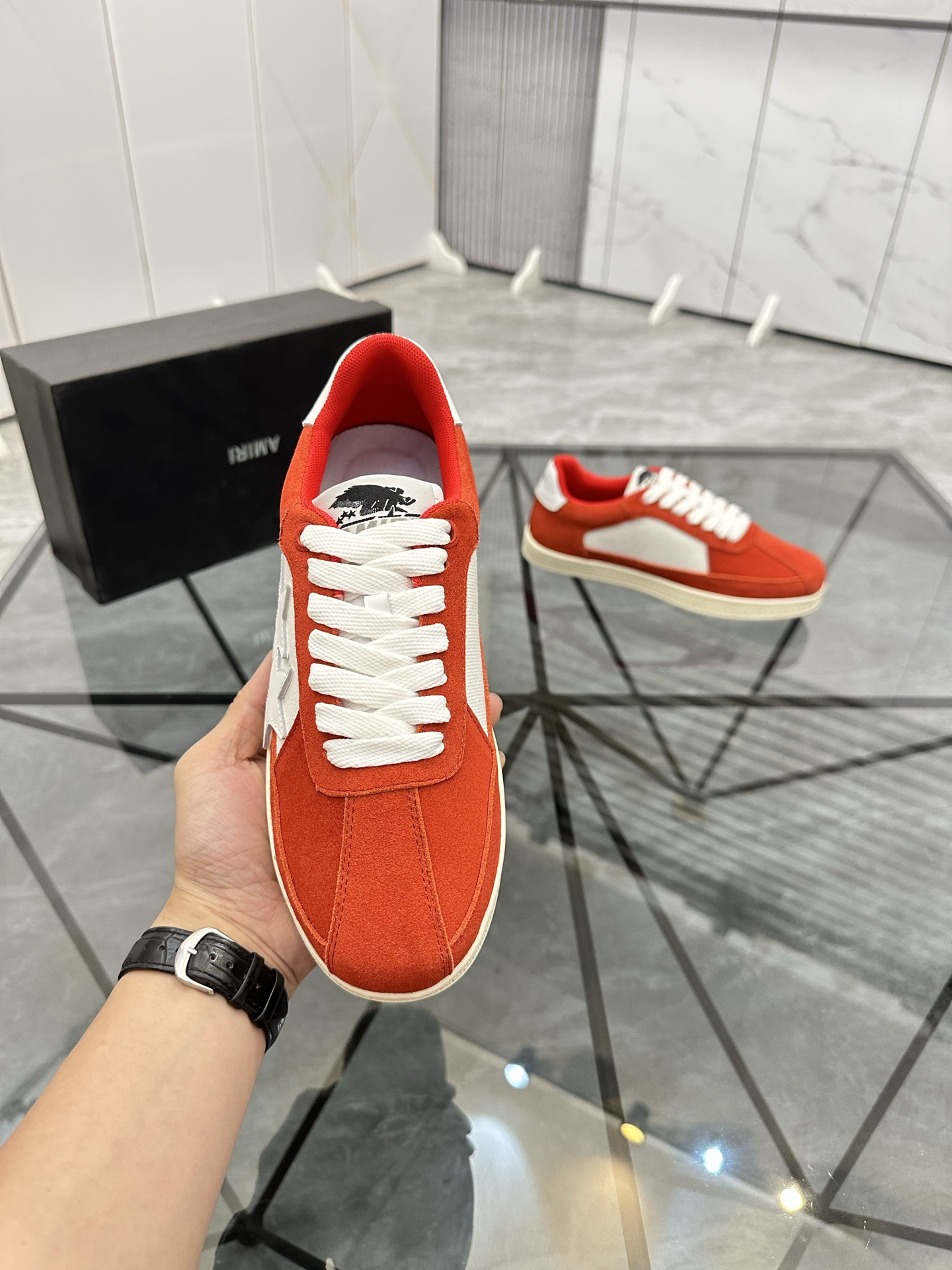 Amiri Star Panel Low-Top Sneakers Red