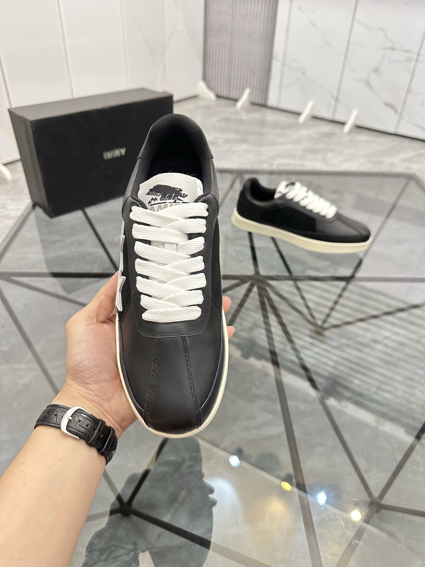 Amiri Star Low-Top Sneakers Black/White