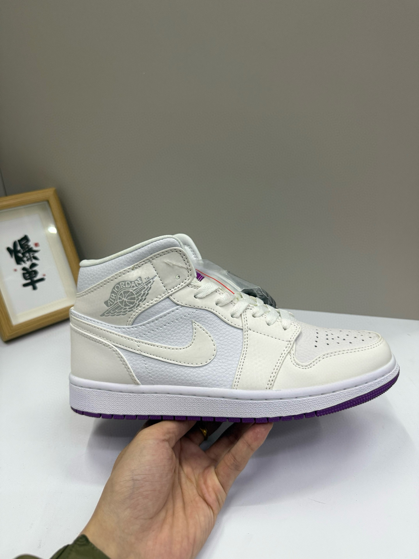 Jordan Air 1 Mid Leather Sneakers Multicolor