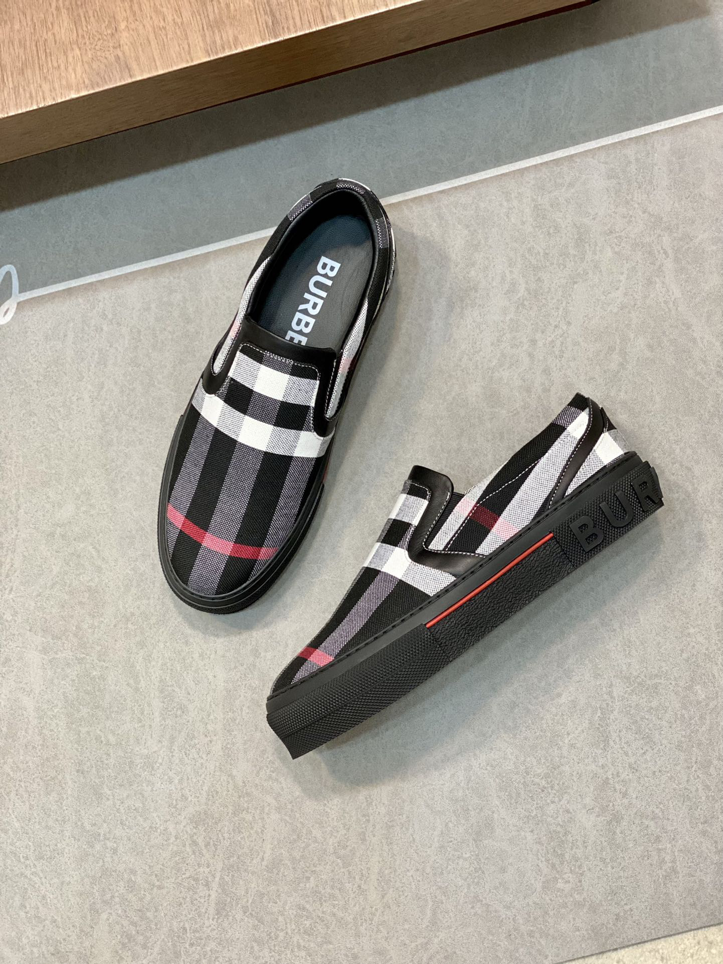 Burberry Check Slip-On Sneakers Multi