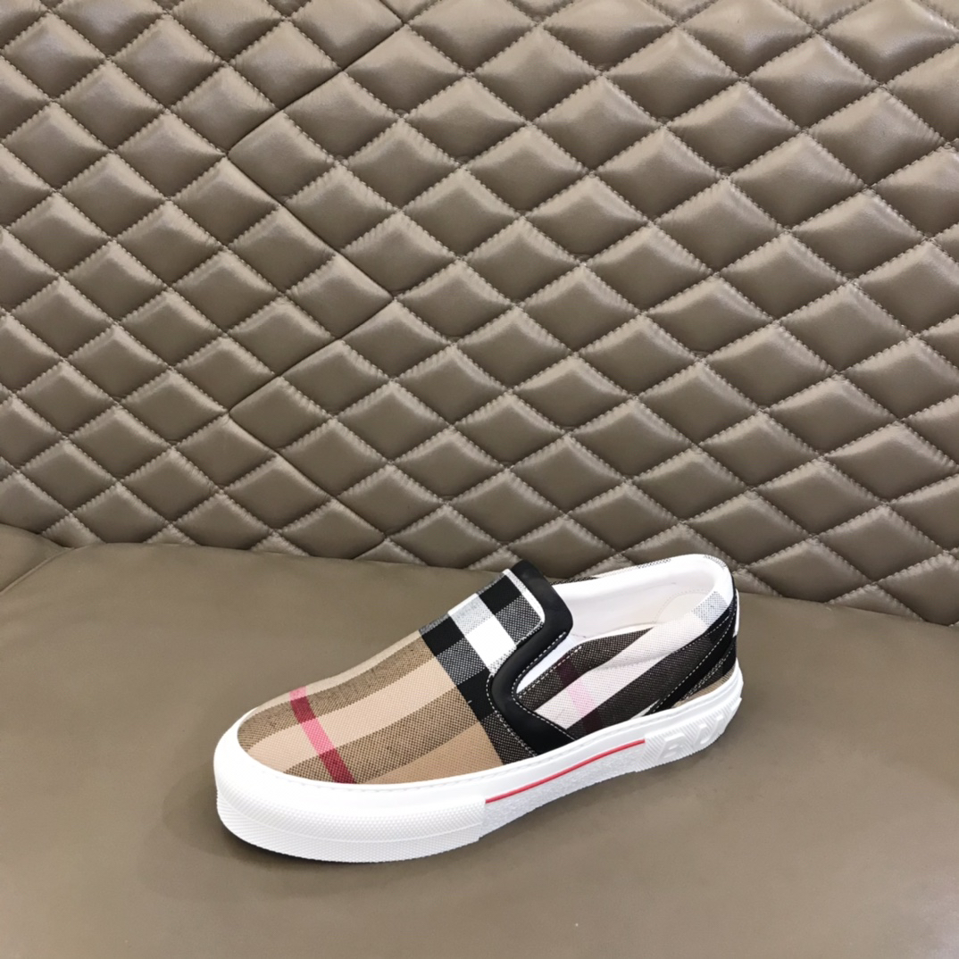 Burberry Vintage Check Slip-On Sneakers Khaki