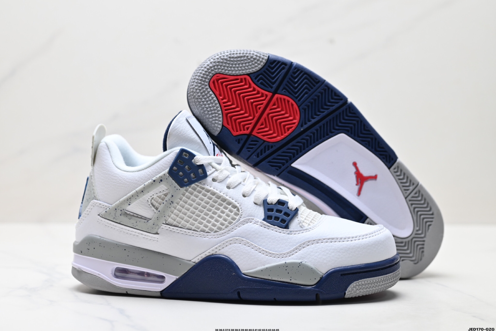 Jordan Air 4 Retro Mid Sneakers White/Blue