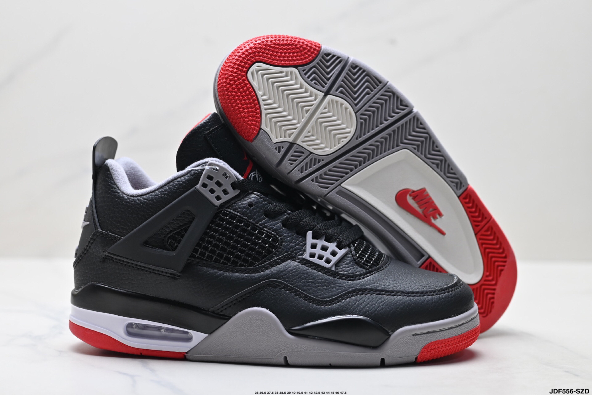 Jordan Air 4 Retro Mid Top Sneakers Black/Red