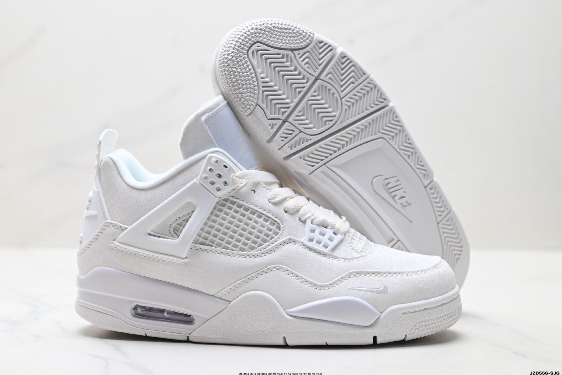 Nike Air Jordan 4 Retro Mid Top Sneakers White