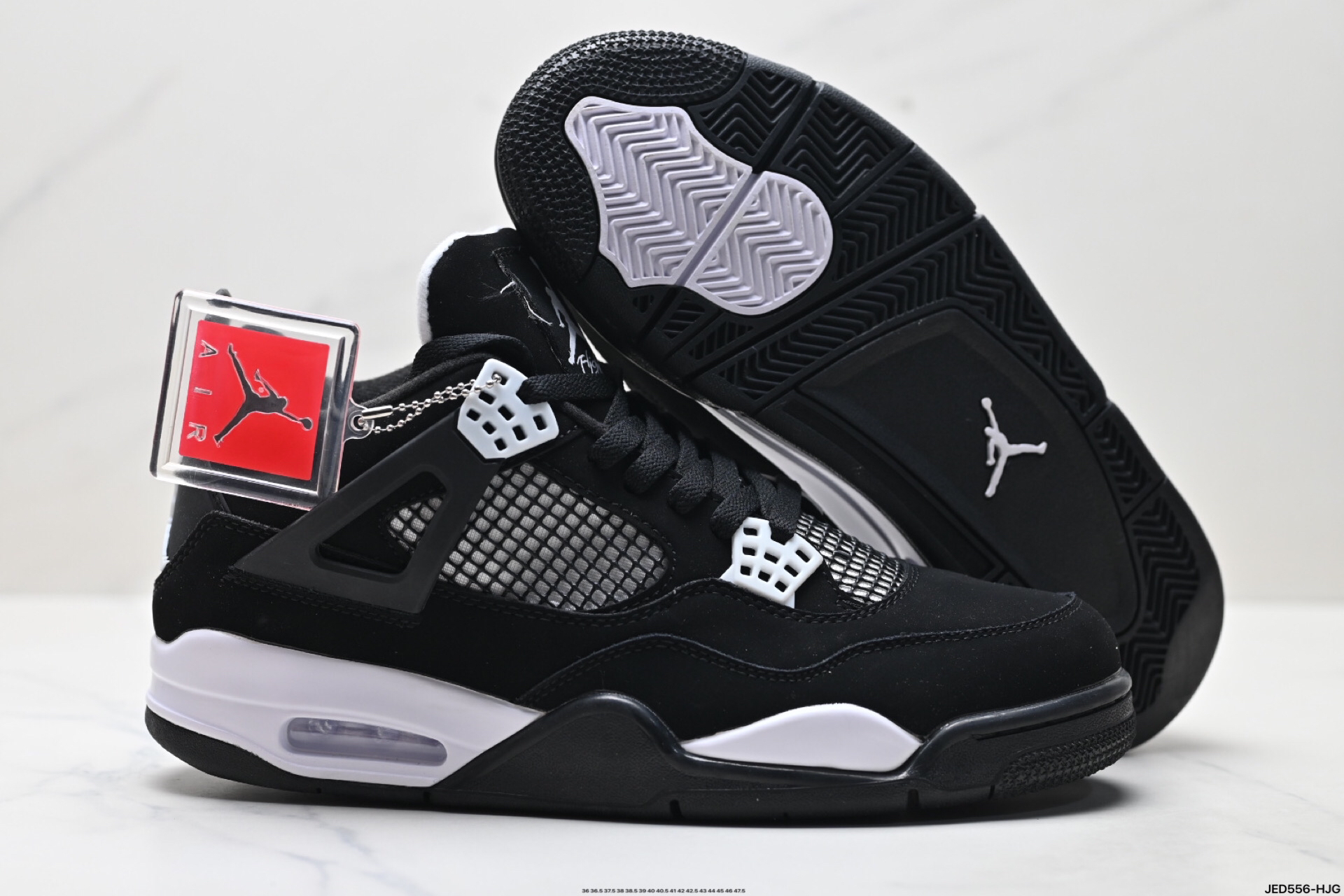 Jordan Air 4 Retro Mid Top Sneakers Black/White