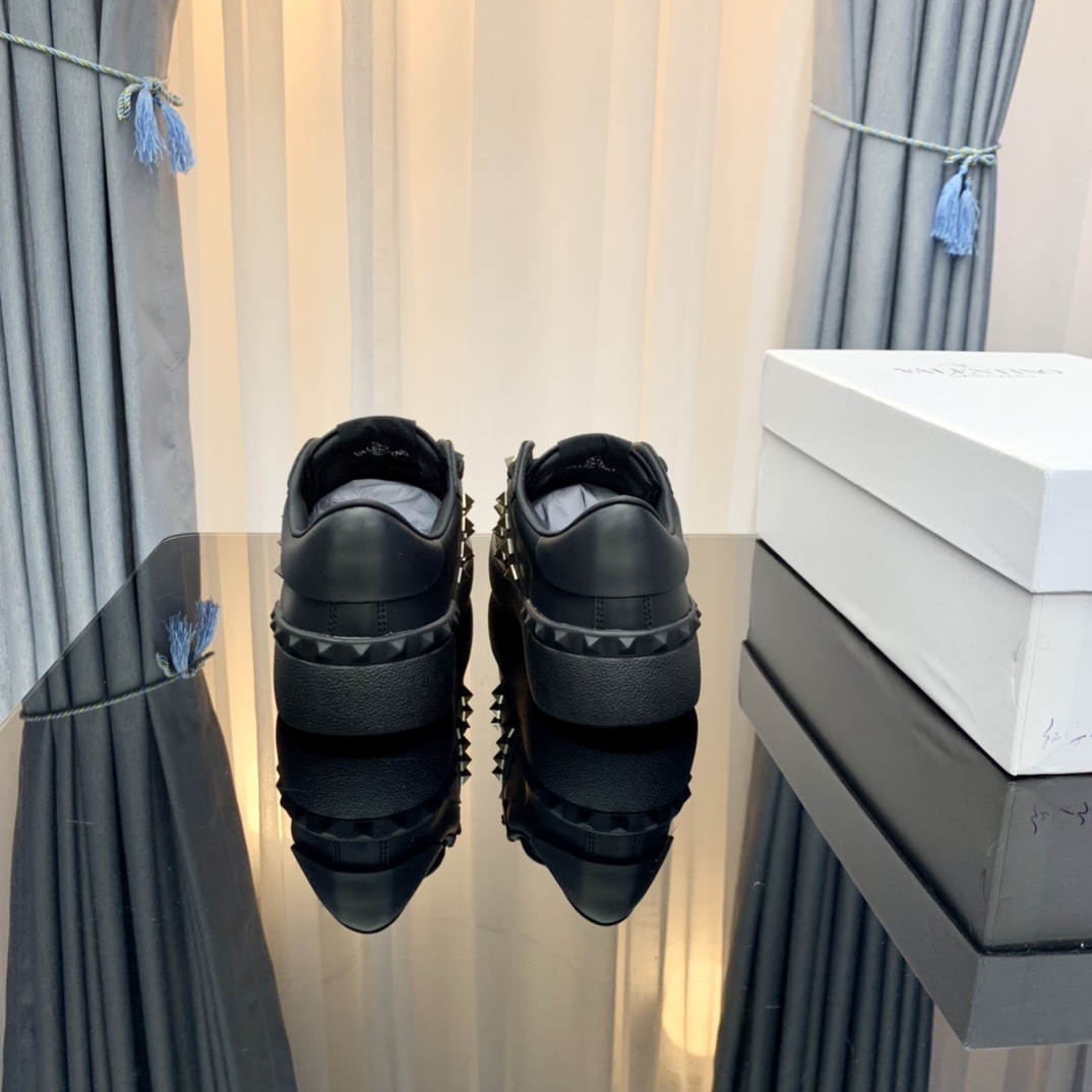 Valentino Studded Low-Top Sneakers Black