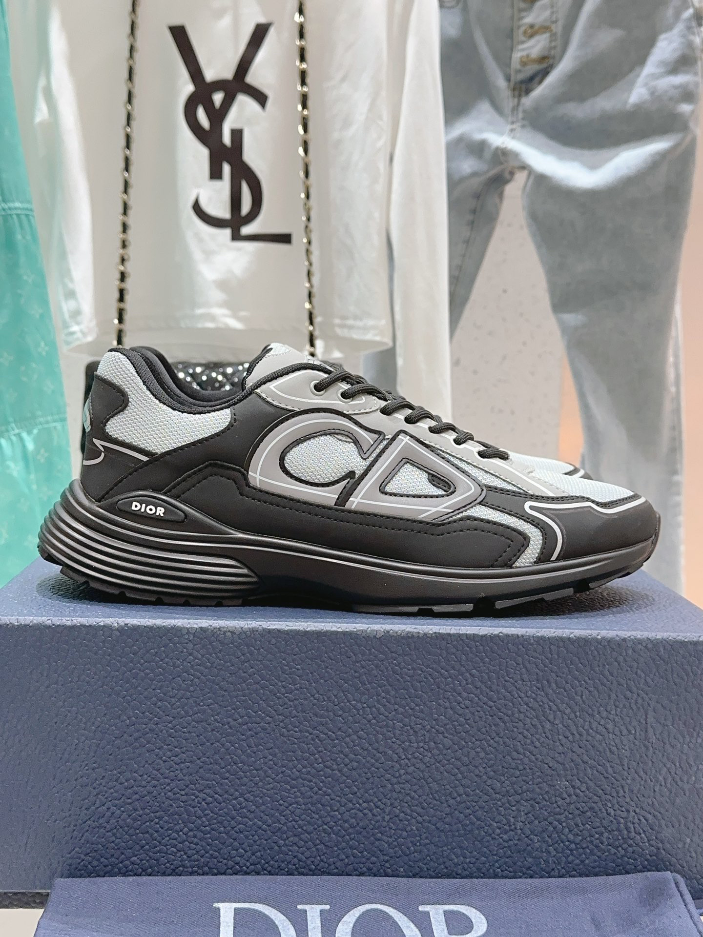 Dior B30 Mesh Sneakers Grey Black