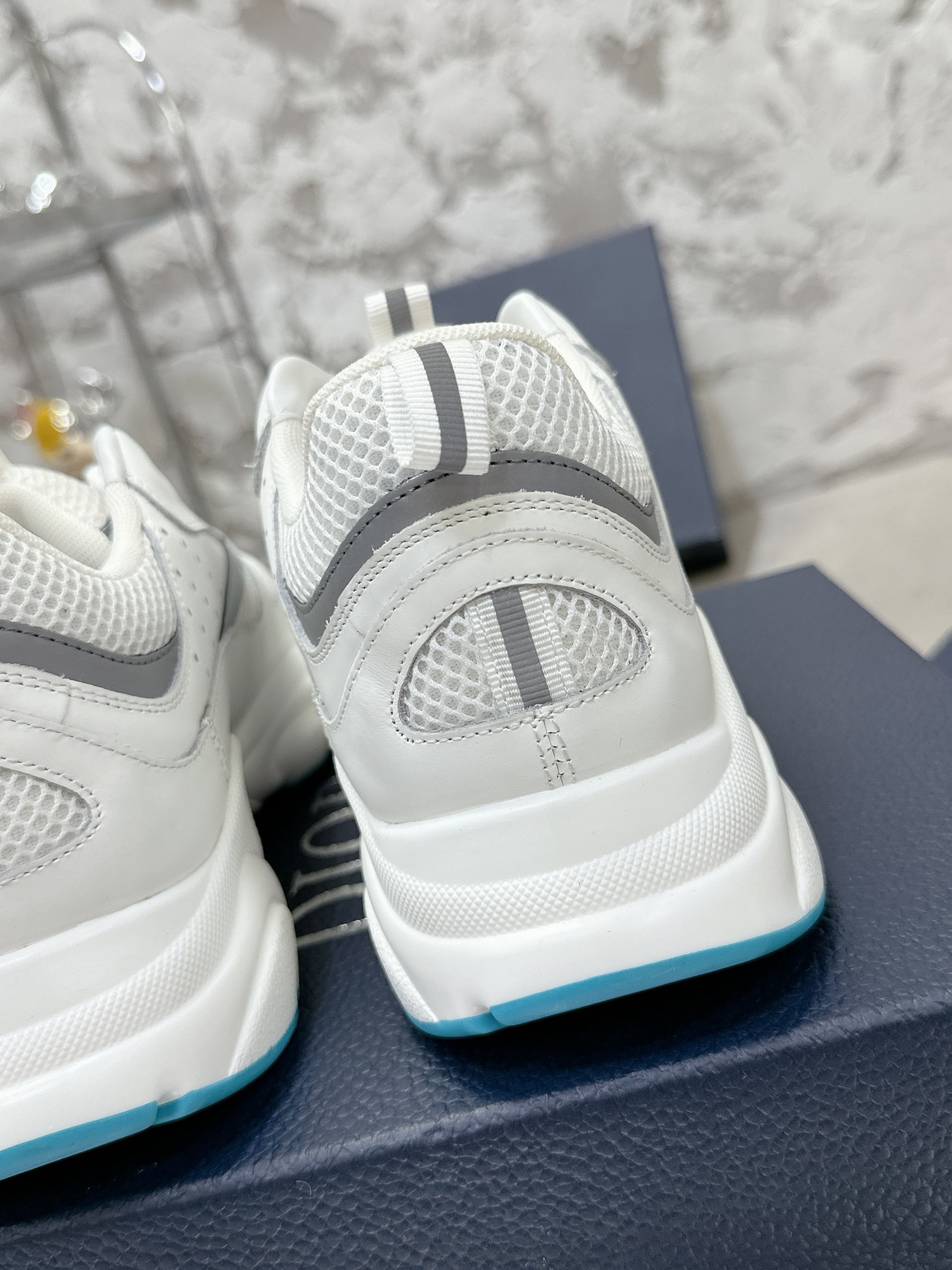 Dior B22 Mesh Sneakers White
