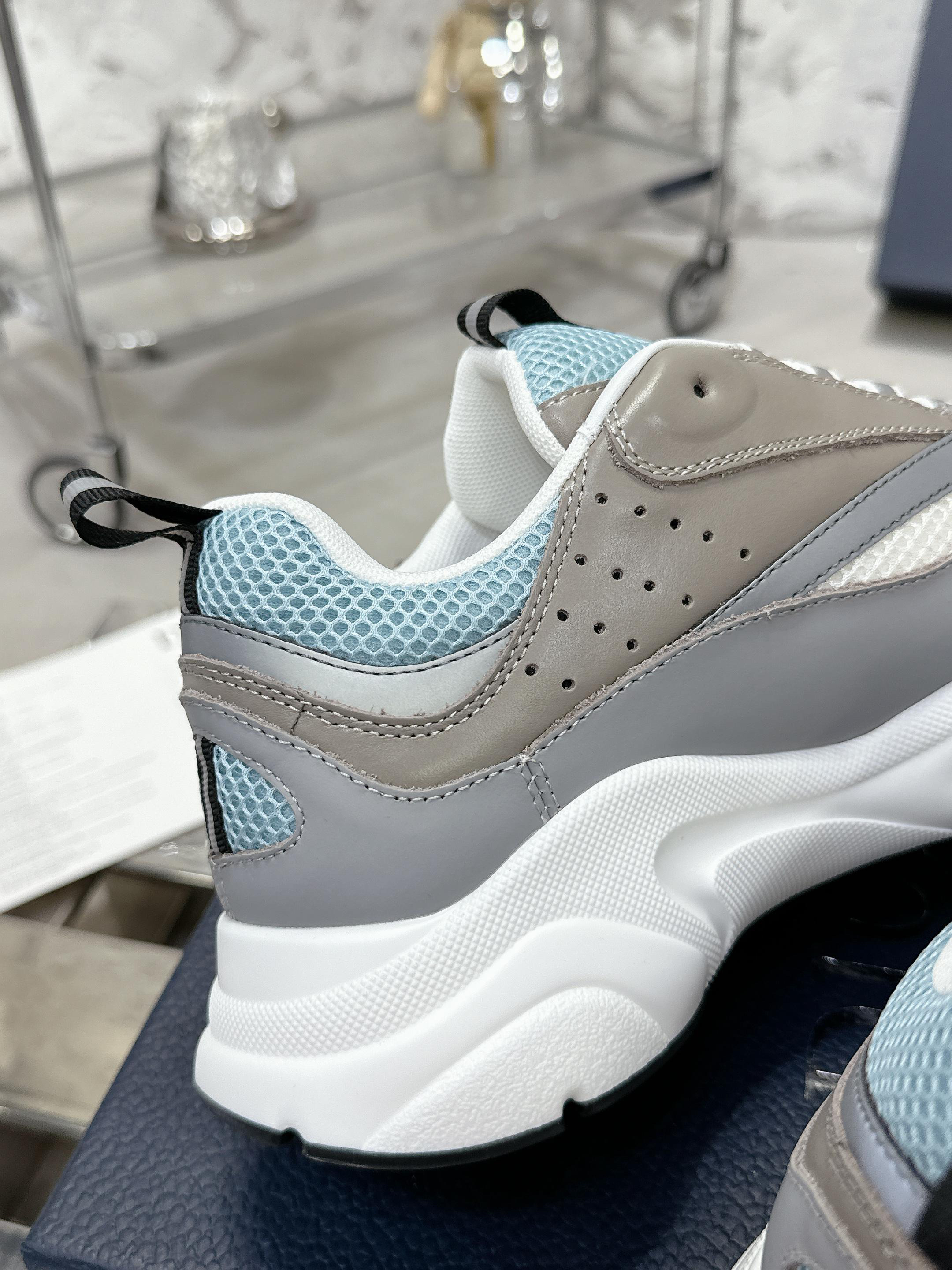 Dior B22 Mesh Runner Sneakers Grey