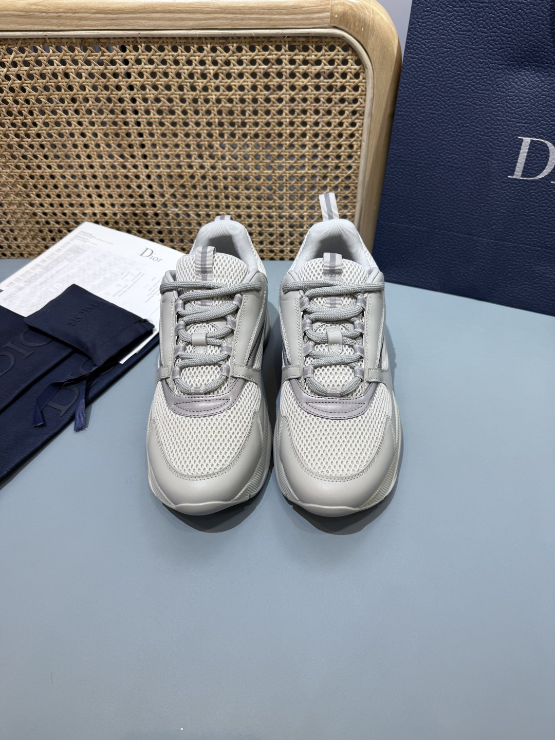 Dior B22 Chunky Runner Sneakers Gray