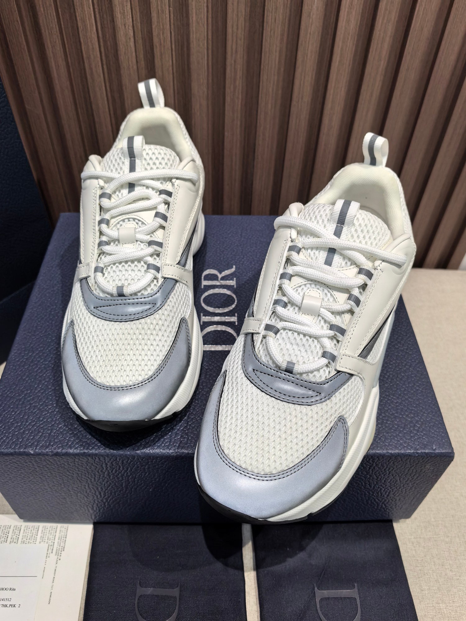 Dior B22 Low-Top Sneakers White/Grey