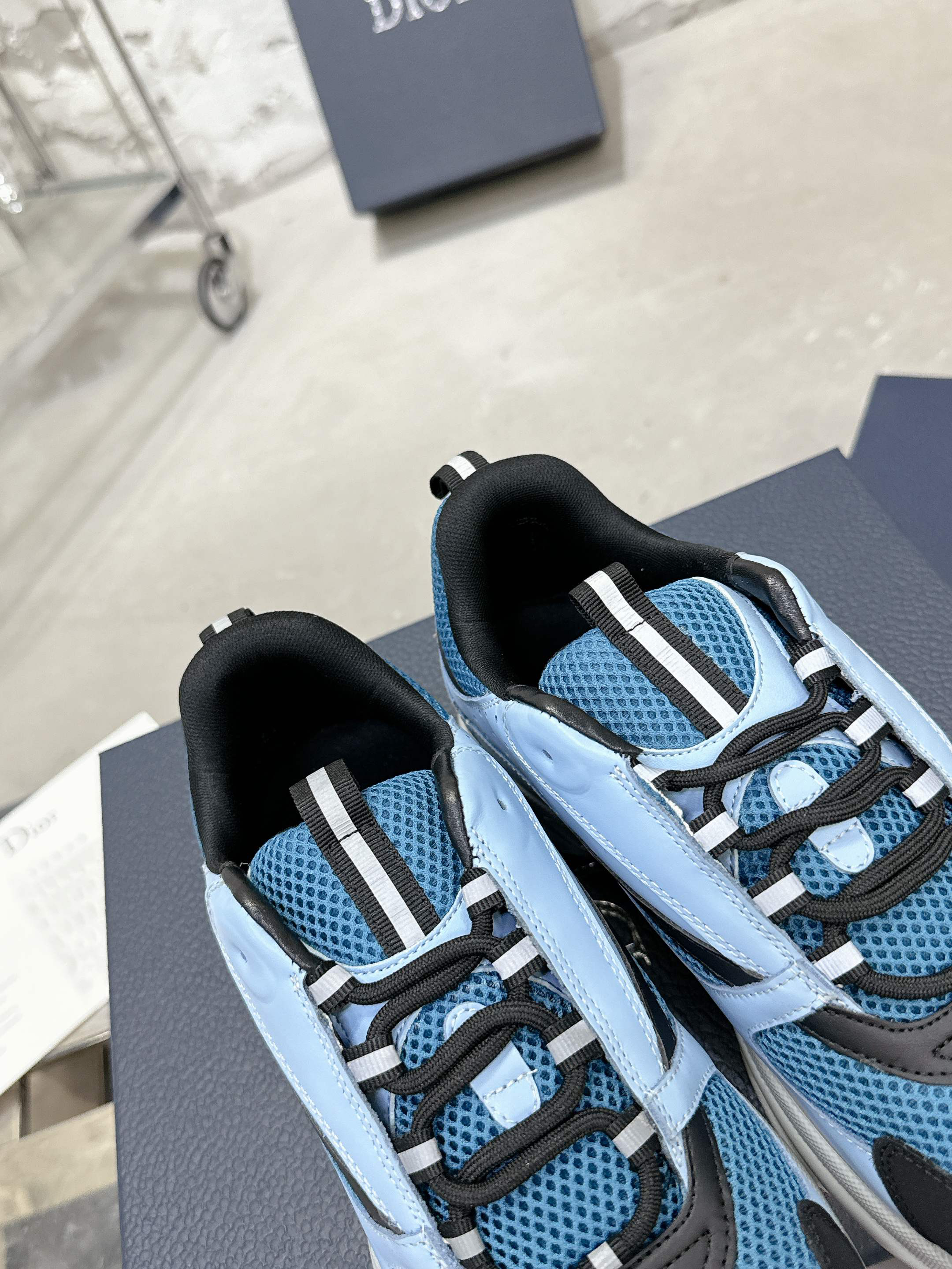Dior B22 Mesh Sneakers Sky Blue