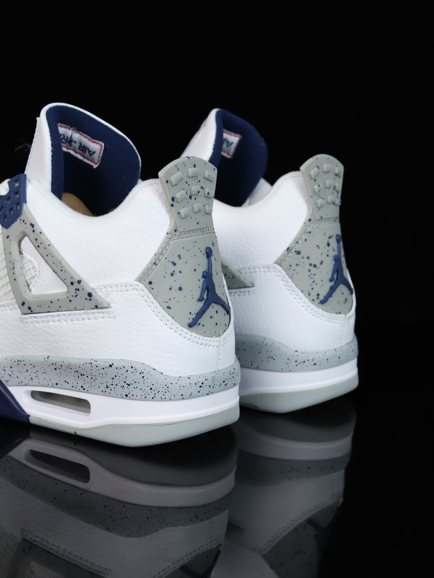 Jordan Air Jordan 4 Retro AJ4 Shoes White Navy