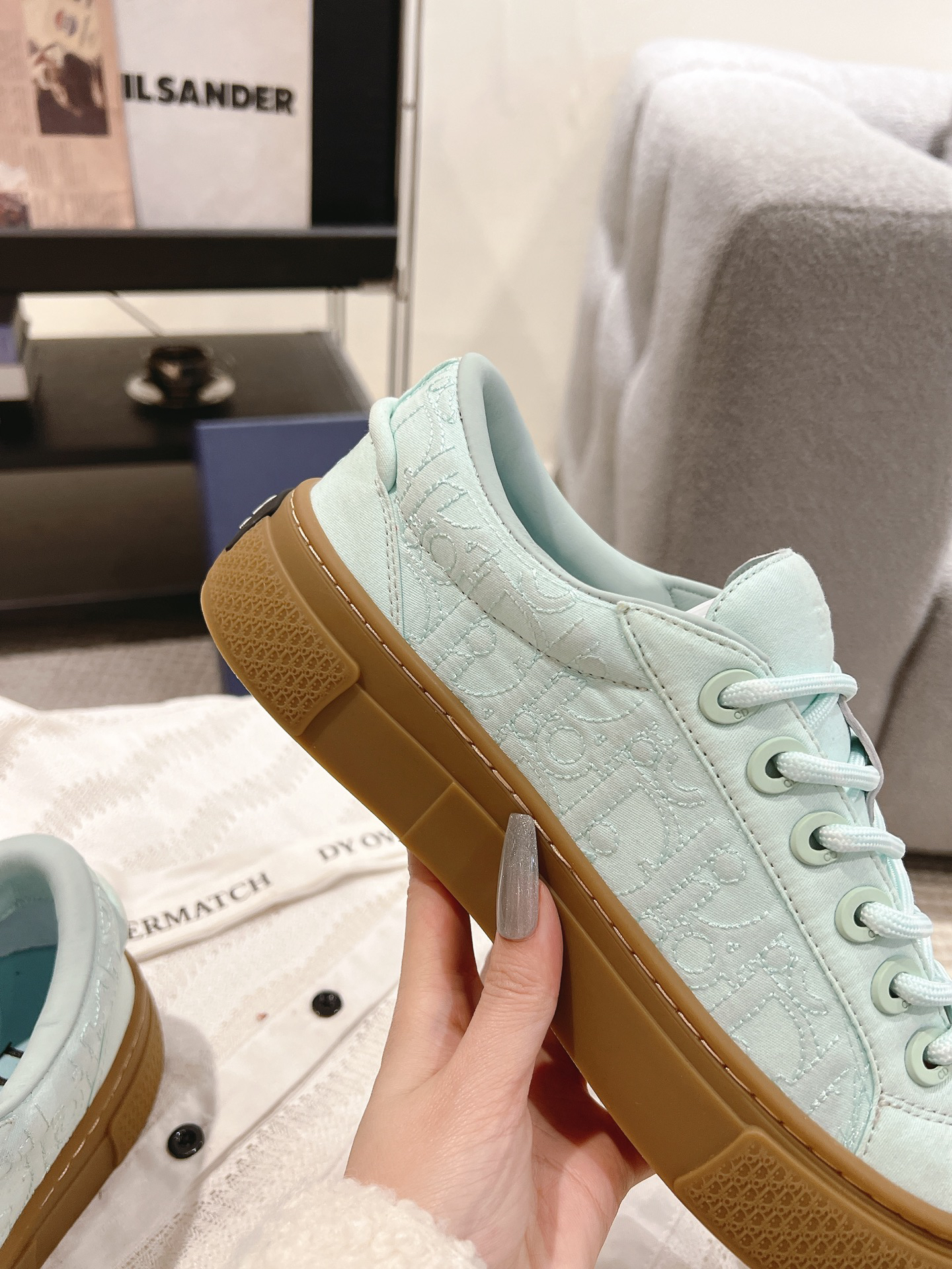 Dior B33 Low-Top Sneakers Mint