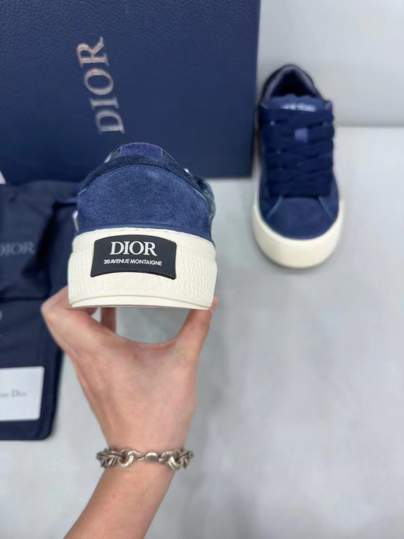 Dior B33 Oblique Low Sneakers Navy/White