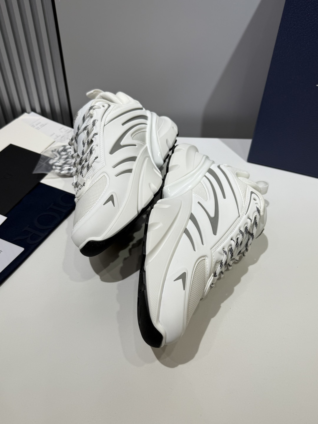 Dior B44 Blade Chunky Sneakers White
