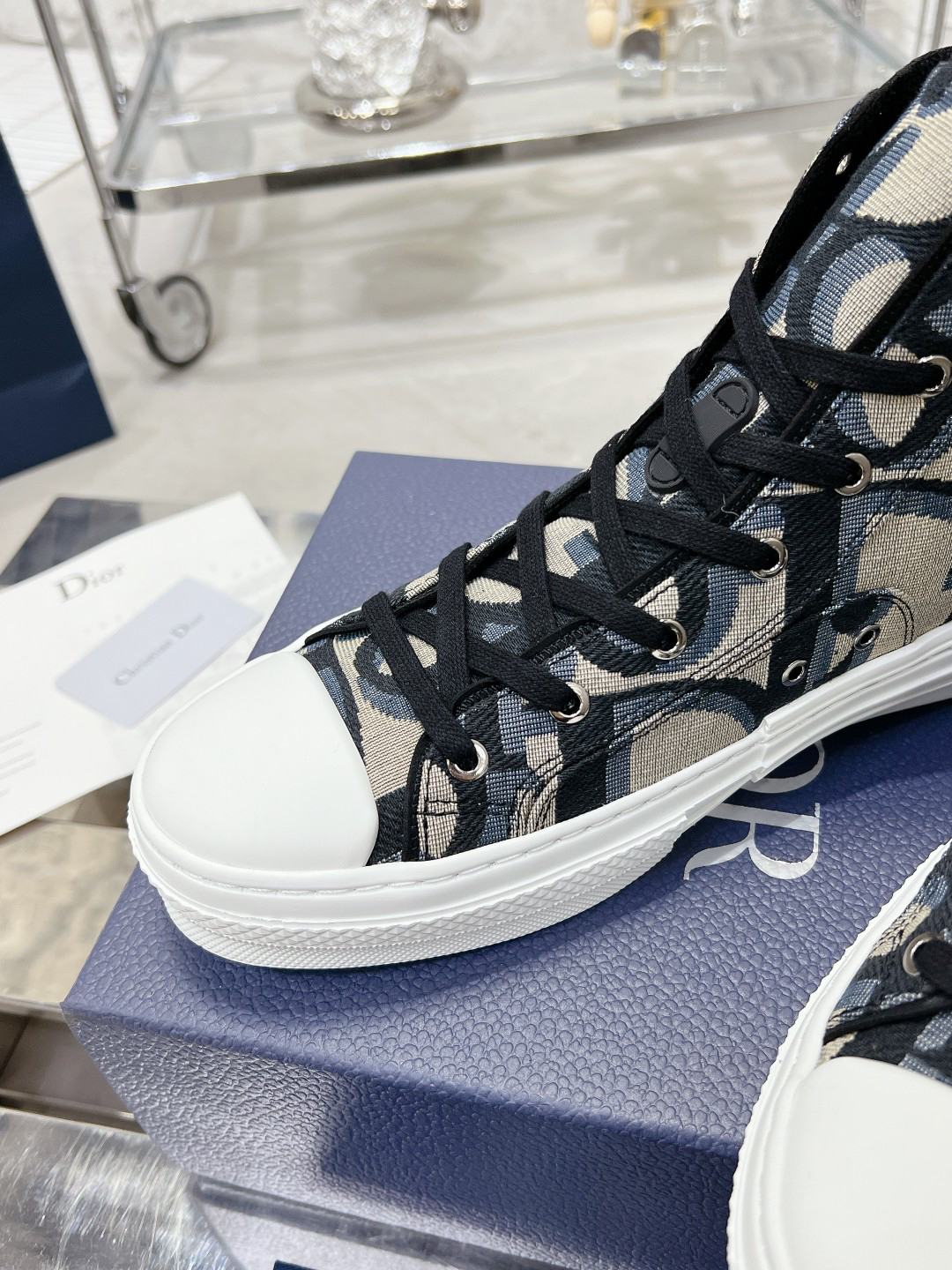 Dior B23 Oblique High-Top Sneakers Multicolor