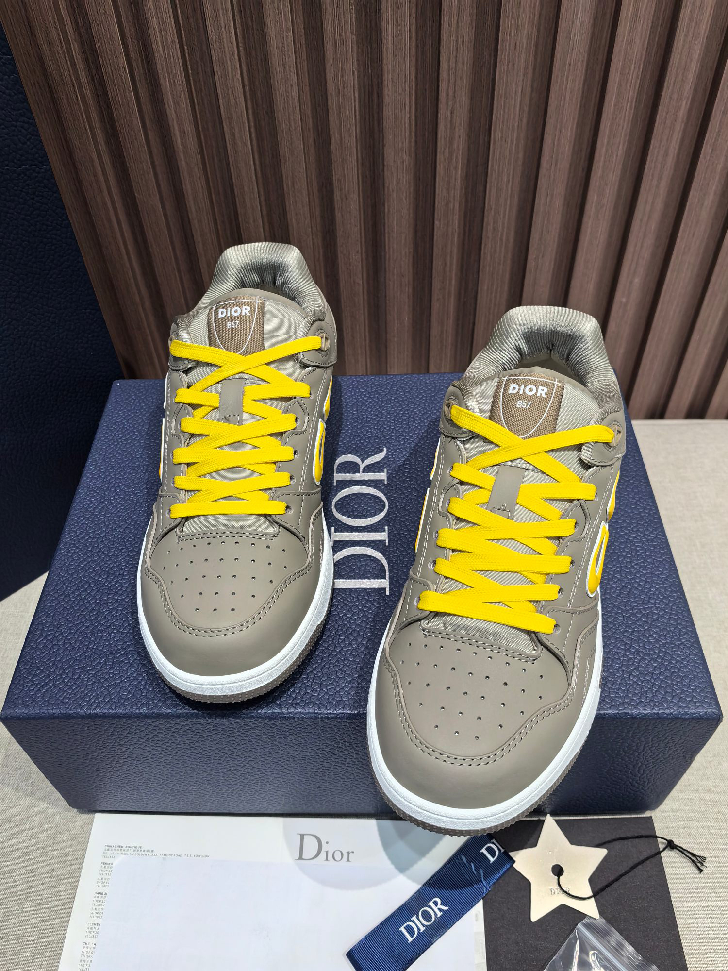 Dior B57 x Stone Island Low Sneakers Grey/Yellow