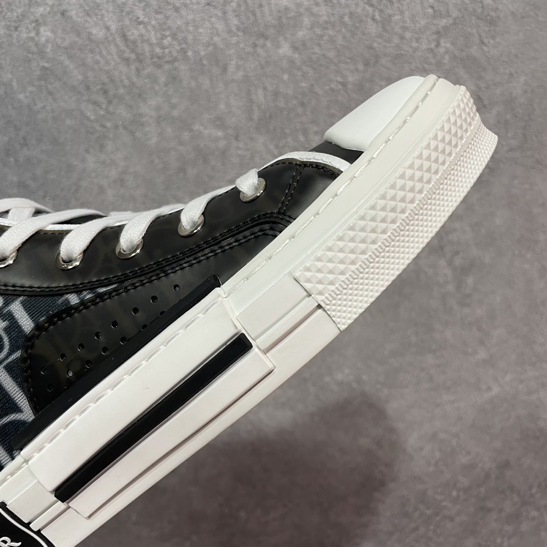Dior B23 Oblique High-Top Sneakers Black/White