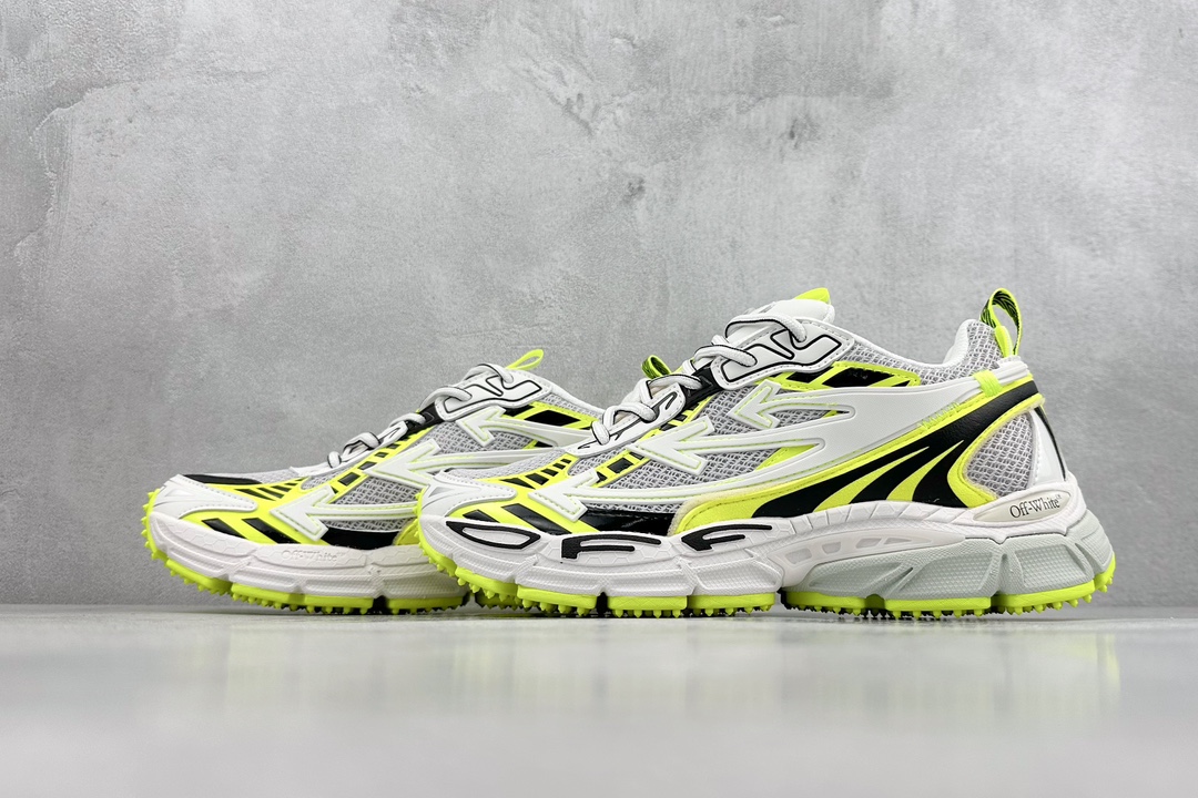 Off-White Chunky Mesh Sneakers White Neon Yellow