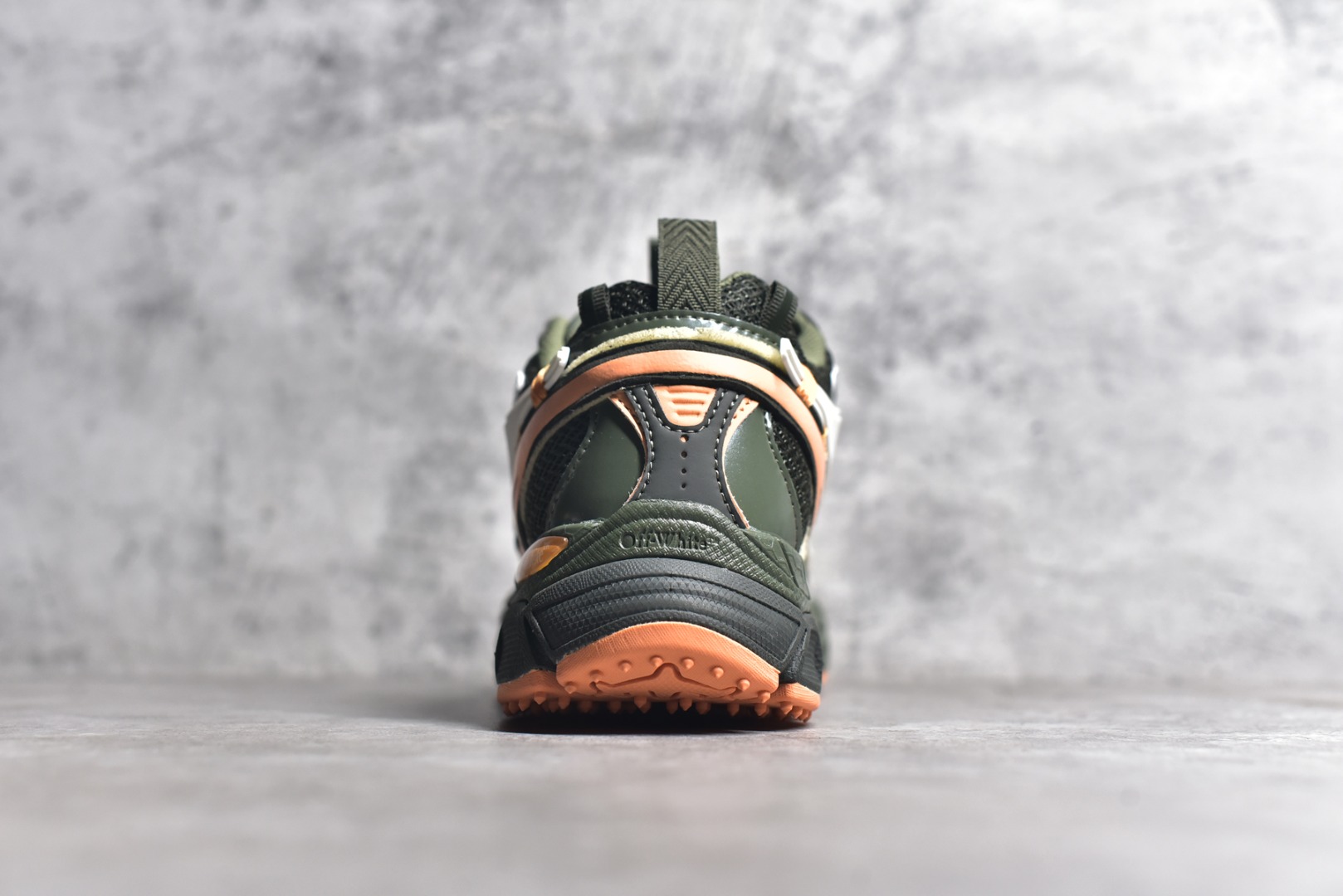 Off-White CO Virgil Abloh Retro Runner Sneakers Green