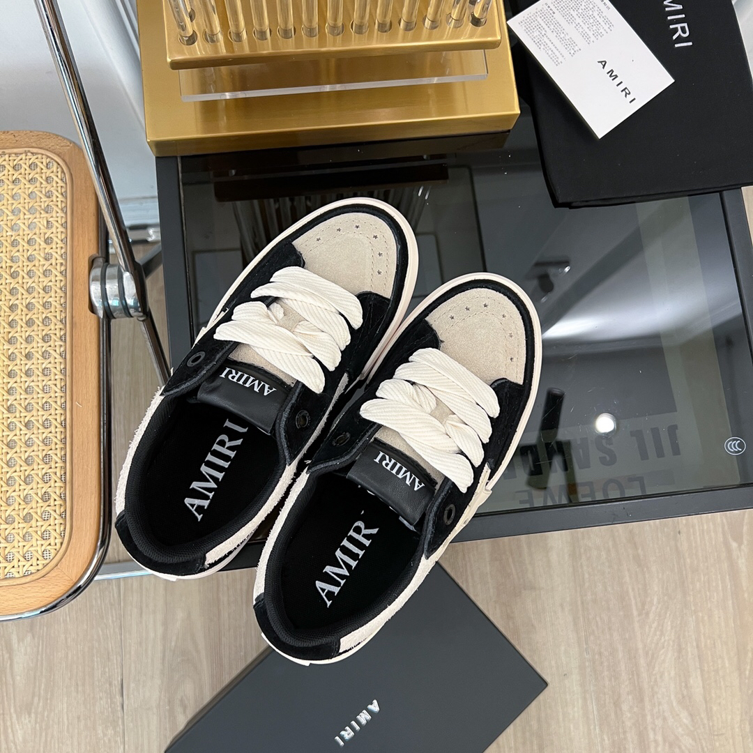 Amiri Star Panel Low-Top Sneakers Black/White