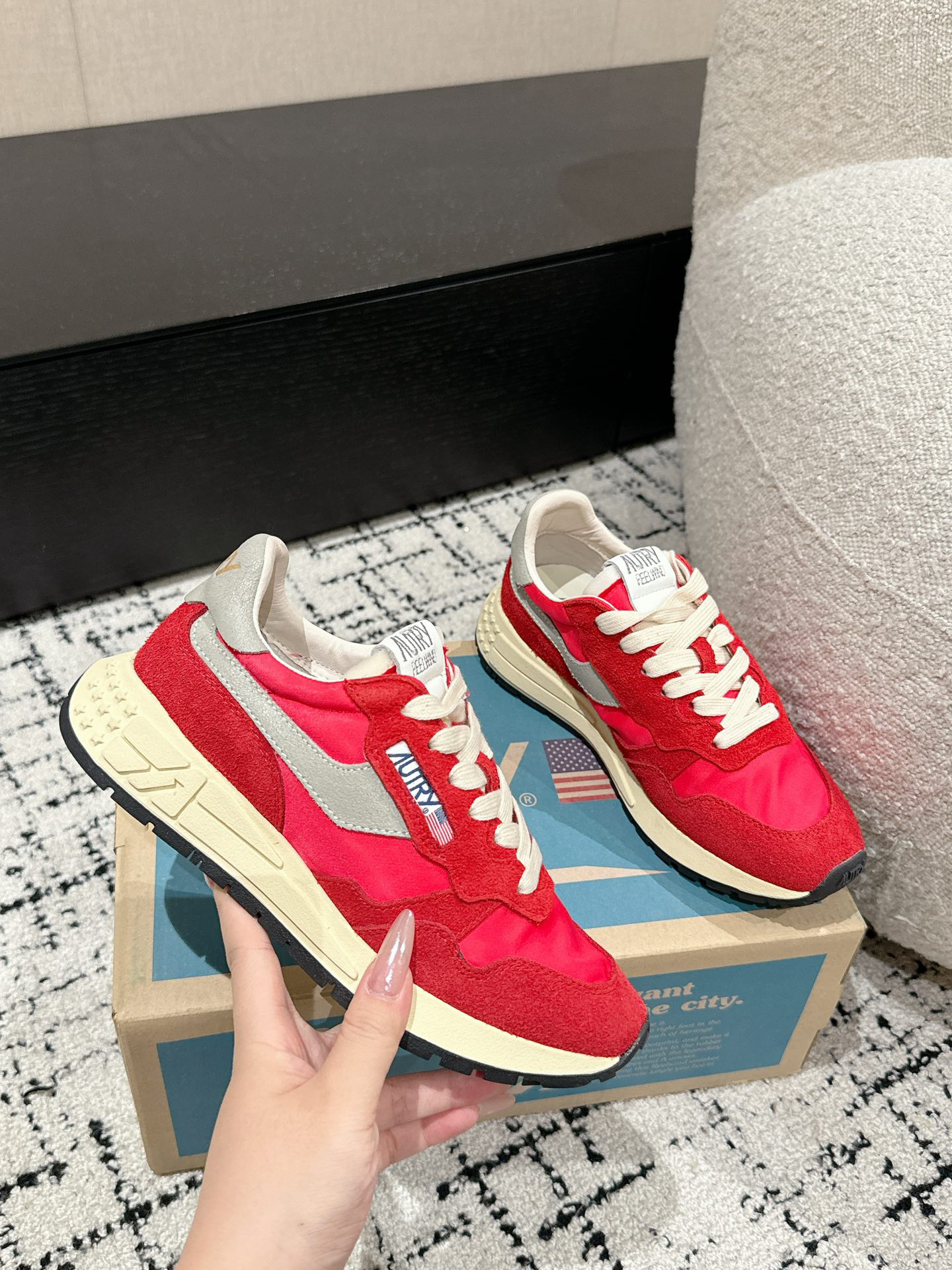 Autry Reelwind Retro Sneakers Red