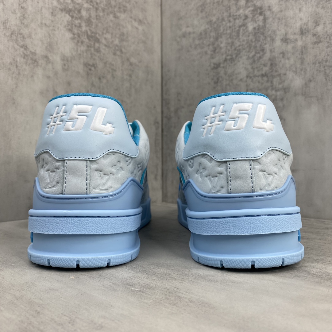 Louis Vuitton LV Trainer Leather Sneakers Blue