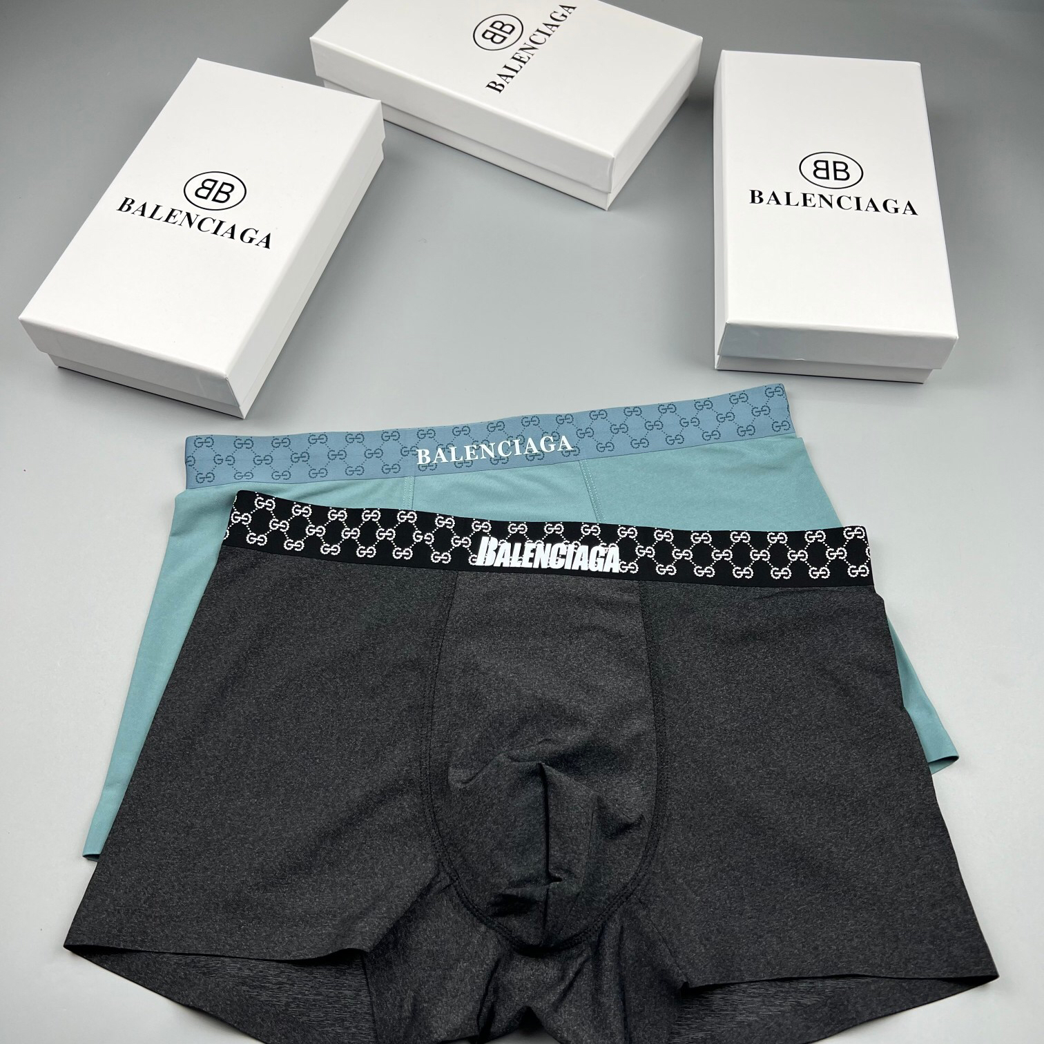 Balenciaga Ice Silk Boxer Briefs 3-Pack Multicolor